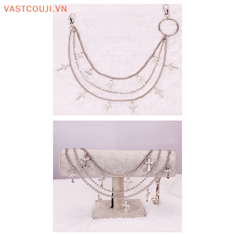 Dây Xích Kim Loại Đeo Thắt Lưng Quần Jean Nhiều Lớp VASTJI Punk Cho Nữ