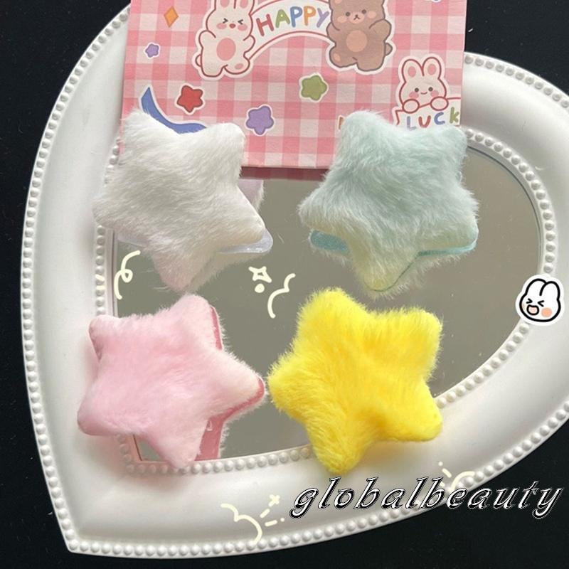 Kẹp Tóc Hình Ngôi Sao Hoạt Hình Màu Trơn Xinh Xắn Cho Nữ