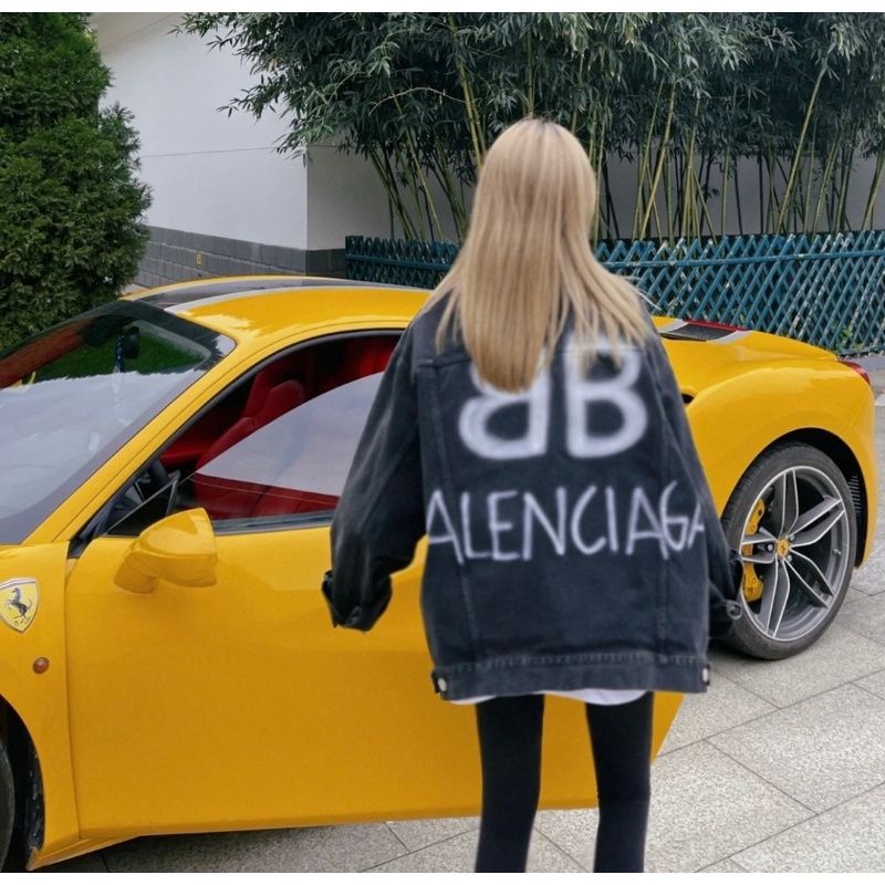 ❤️❤️Hàng Có Sẵn!❤️❤️ Áo Khoác Jean Balenciaga Thời Trang Cá Tính Cho Nam Nữ