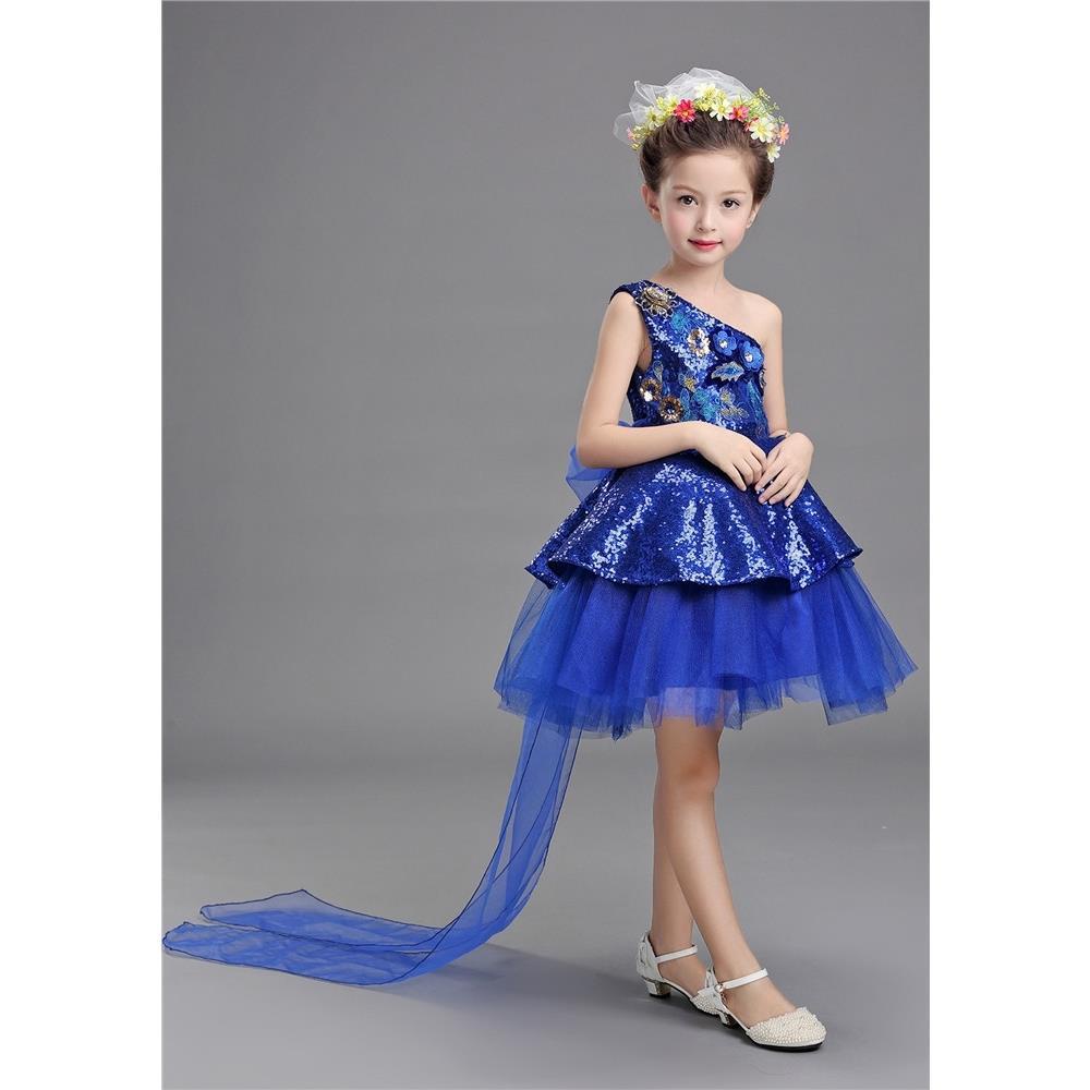 Đầm Công Chúa Nhảy Múa Lộng Lẫy Đính Kim Sa Lấp Lánh Cho Bé Gái Mẫu Giáo