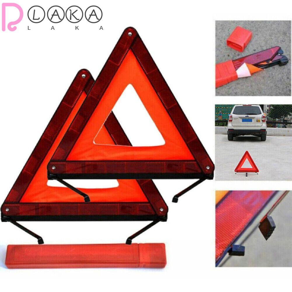 LAKAMIER Set 2 Bảng Cảnh Báo Khẩn Cấp Hình Tam Giác Màu Đỏ Có Thể Gập Lại An Toàn Cho Xe Đạp