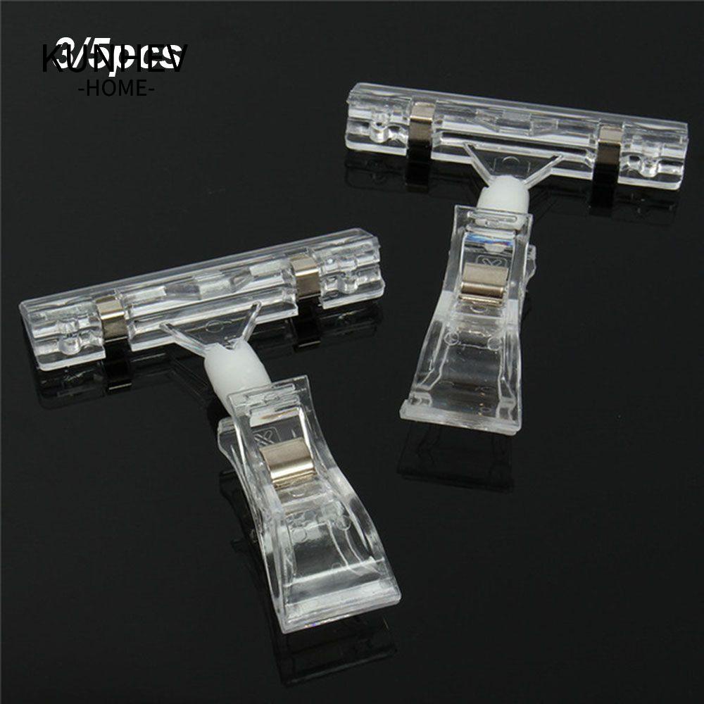 KUNHEV Set 3 / 5 Kẹp Trưng Bày Biển Báo Trong Suốt