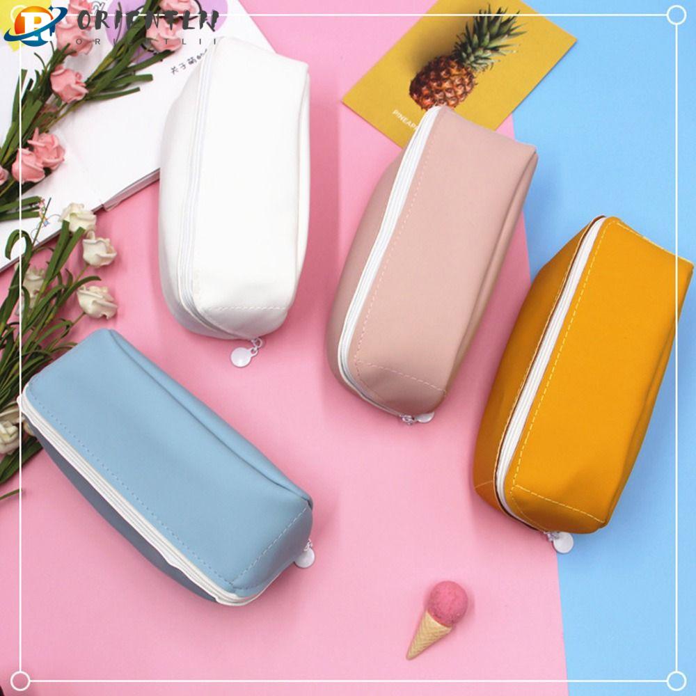 ORIENTLII Túi Đựng Bút Đa Năng Màu Sắc Xinh Xắn