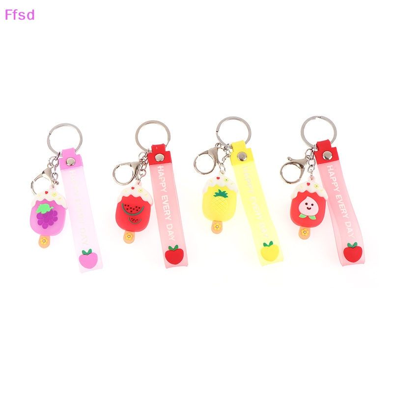 {Ffsd} Móc Chìa Khóa Mặt Búp Bê Hoạt Hình Mắt To Bằng silicon Phụ Kiện Xe Hơi * Bán Chạy