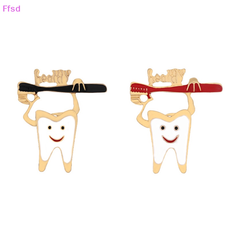 {Ffsd} Ghim Cài Áo Hình Bàn Chải Đánh Răng Tráng Men Đáng Yêu Sáng Tạo Vui Nhộn Phụ Kiện Cho Bác Sĩ * Bán Chạy