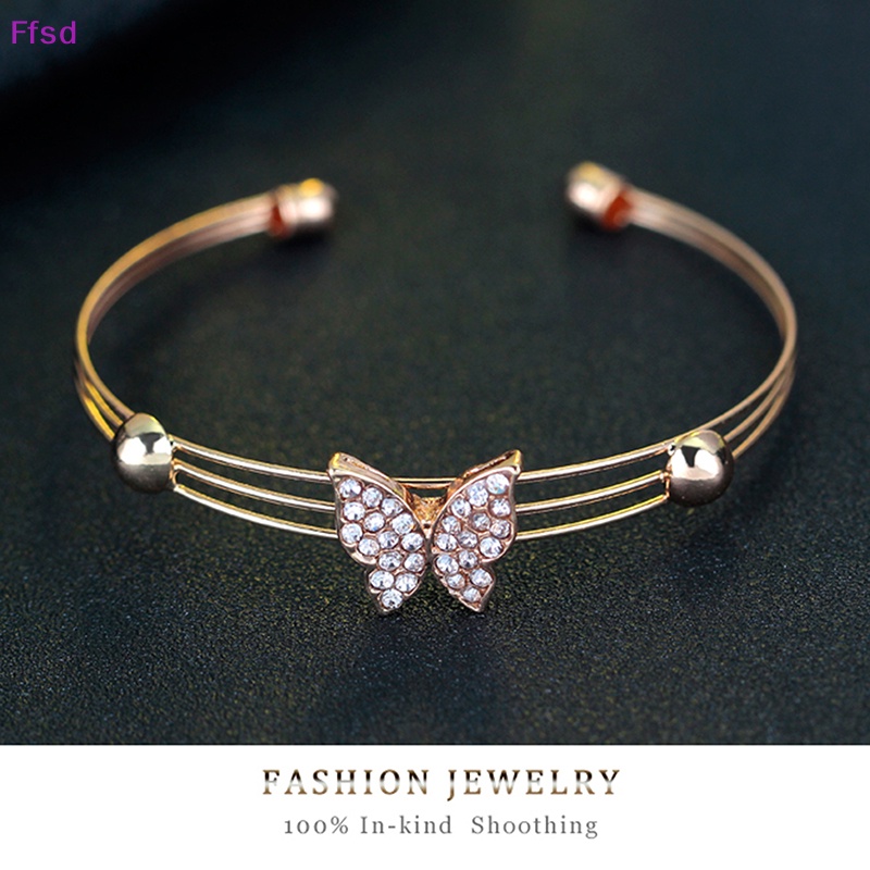 Set 4 Vòng cổ + Bông Tai Hình Bướm Đính Đá Dễ Thương