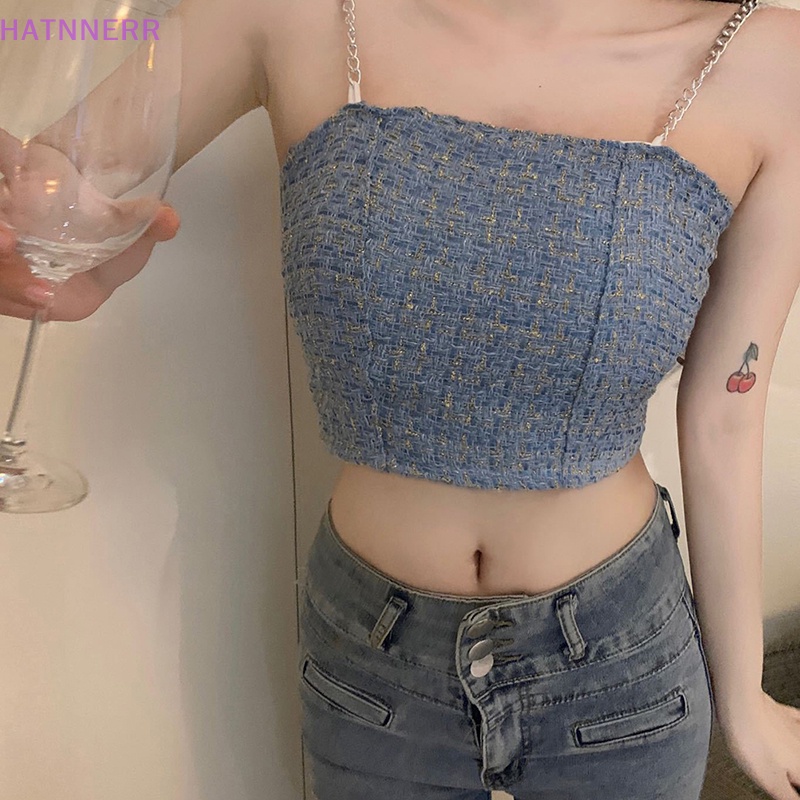 Áo Croptop Hai Dây Không Tay Dáng Ôm Thời Trang Mùa Hè Cho Nữ FHS