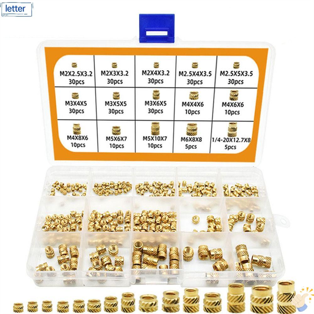 LET Bộ 300 Đai Ốc M2 M3 M4 M5 M6 Bằng Đồng Thau Cho Máy In 3D