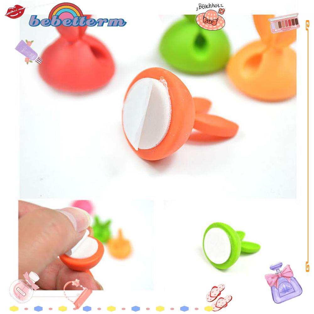 BEBETTERM Bộ 4 Kẹp Giữ Dây Cáp Sạc USB Hình Thỏ Bằng Silicon Dễ Thương Giá Đỡ