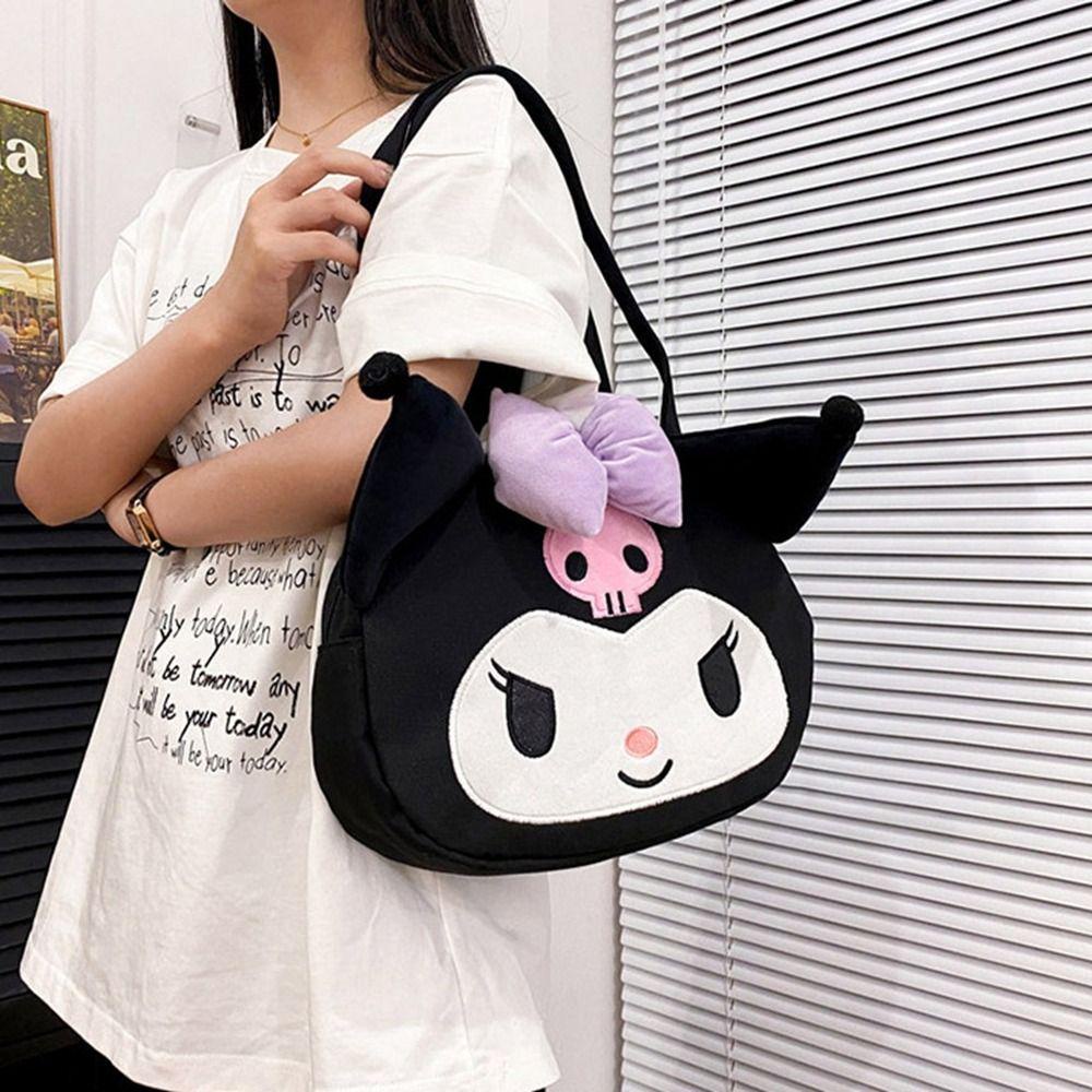 DYRUIDOJ Túi Xách Đeo Vai Vải Canvas Cỡ Lớn Phối Lông Thời Trang Cho Nữ