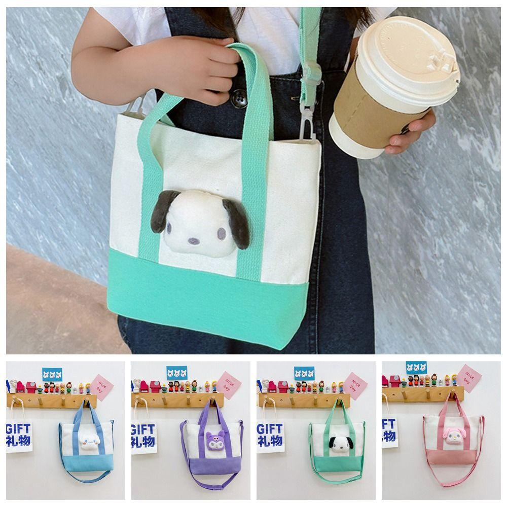 DYRUIDOJ Túi Đeo Chéo Vai Sức Chứa Lớn Hình Cinnamoroll Melody Kuromi Cho Trẻ Em