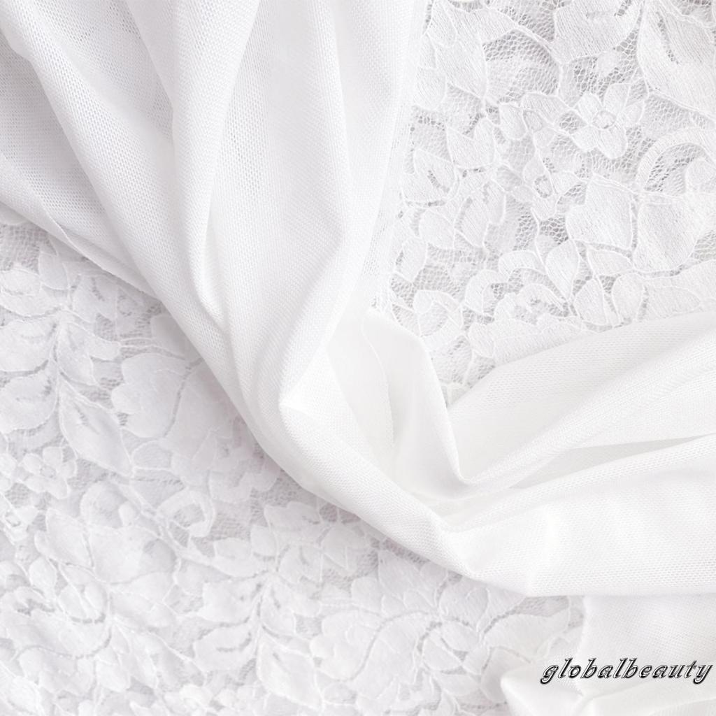 Đầm Ren Không Tay Màu Trơn Họa Tiết Hoa 3D Gợi Cảm Cho Nữ