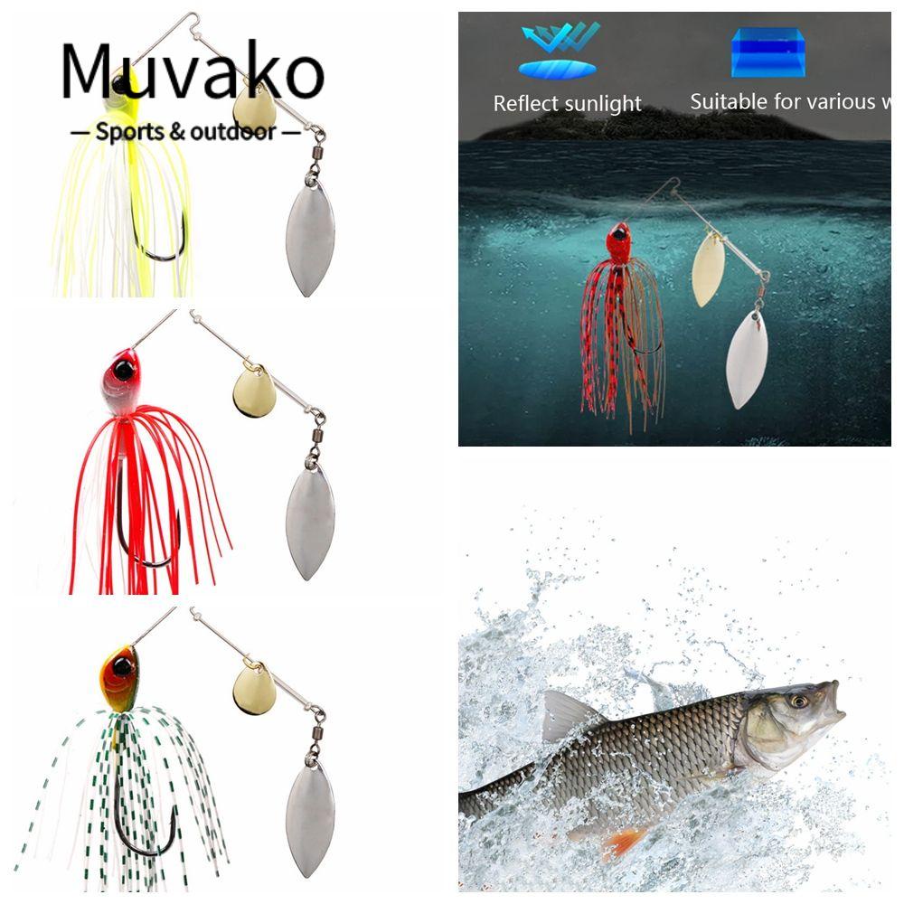 MUVAKO 2 Mồi Câu Cá Giả Bằng Sequin Cứng