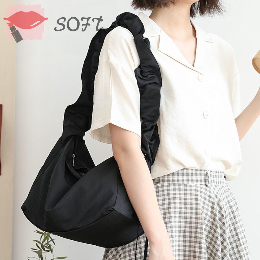 SOFTNESS Túi Xách Đeo Vai Thiết Kế Mới Kiểu Dáng Đơn Giản Thời Trang