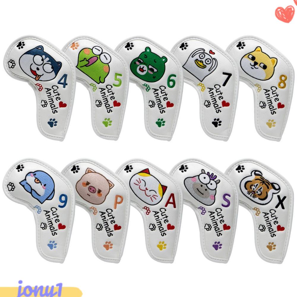 JONYE Set 10 Bao Da Bọc Đầu Gậy Đánh Golf