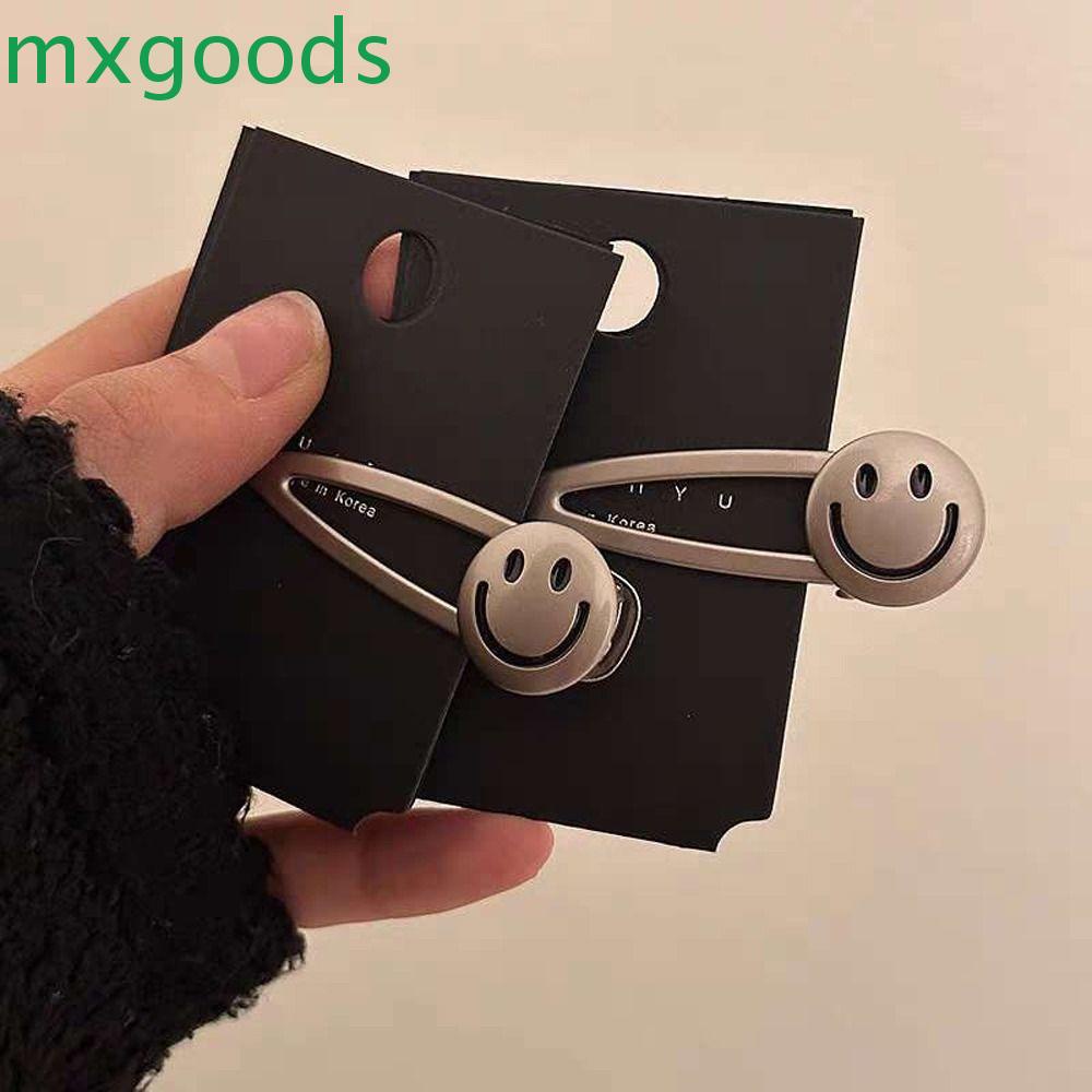 MXGOODS Kẹp Tóc Hình Ngôi Sao / Mặt Cười Bằng Hợp Kim Dễ Thương Phong Cách Hàn Quốc Cho Nữ
