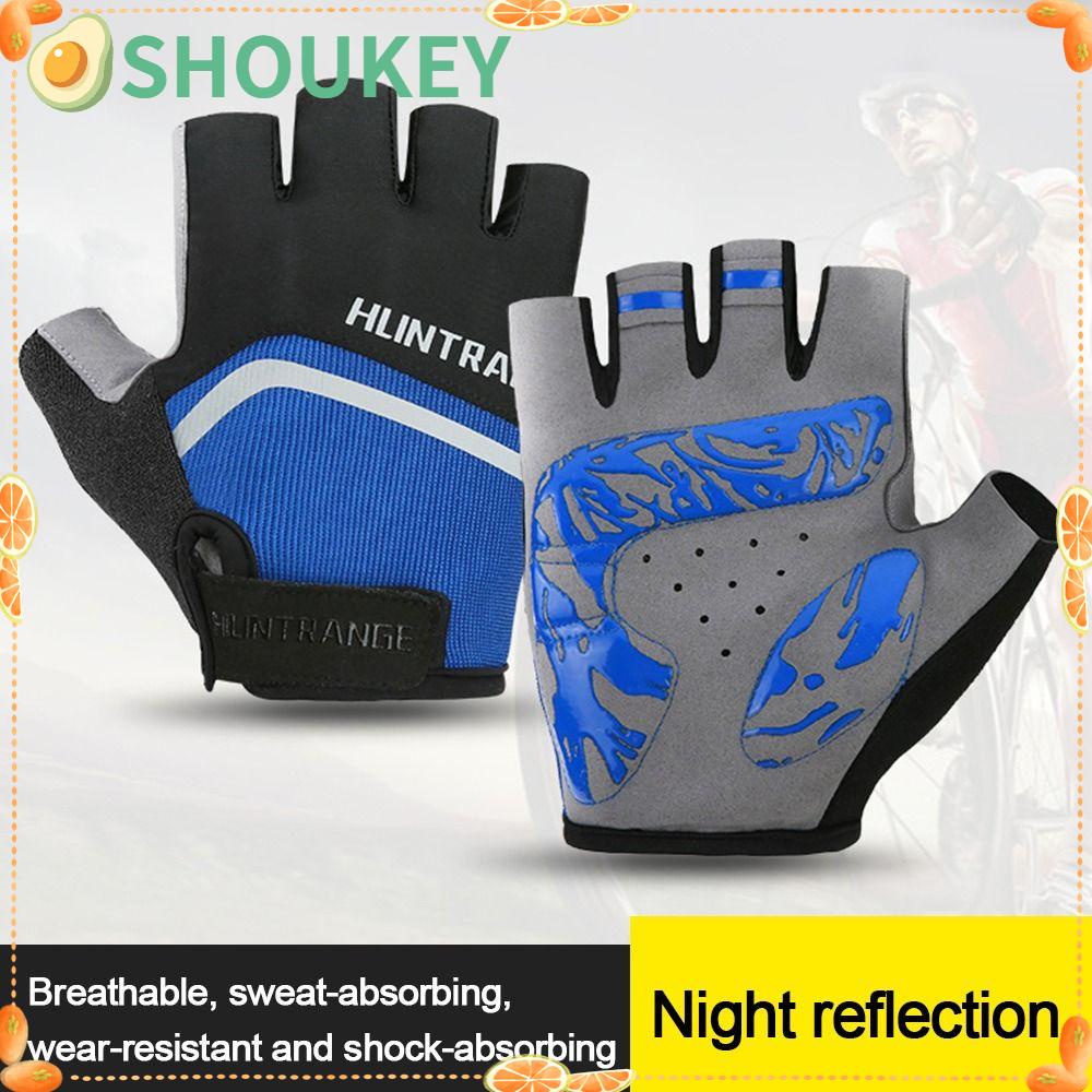 SHOUKEY Găng Tay Thể Thao Hở Ngón Thoáng Khí Chống Trượt Cho Nam Nữ