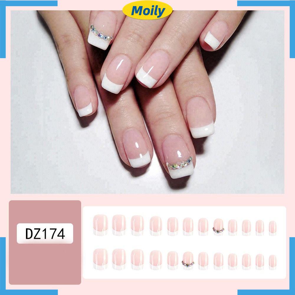 MOILYVN Bộ 24 Móng Tay Giả Có Thể Tháo Rời