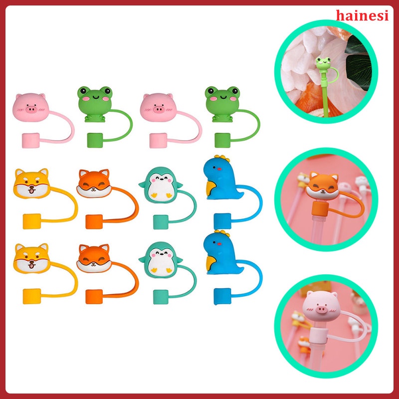 Bộ 12 Nút Silicon Bịt Ống Hút Chống Bụi Bảo Vệ Cho Ống Nước Uống Cà Phê hainesi.vn