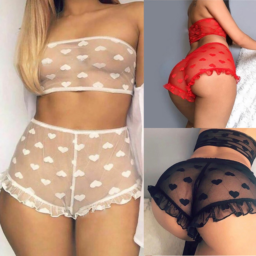 Bộ Đồ Lót Ba Điểm Bằng Acrylic Trong Suốt Quyến Rũ Cho Nữ