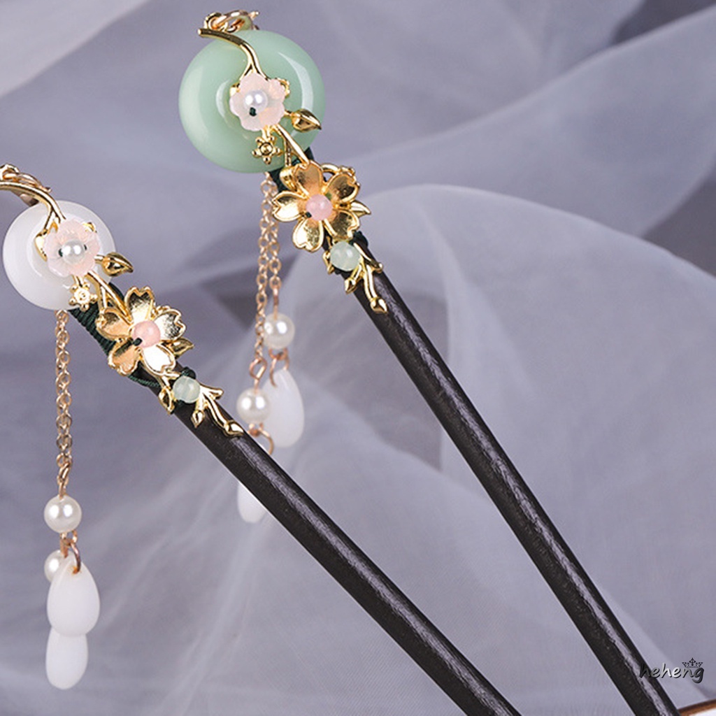 Đũa Gỗ Phong Cách Retro Làm Phụ Kiện Trang Trí Tóc