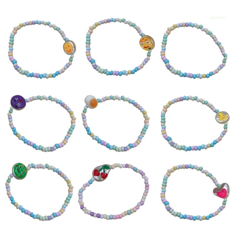 Vòng Tay Hạt Xâu Chuỗi Nhiều Màu Thời Trang Cho Nữ