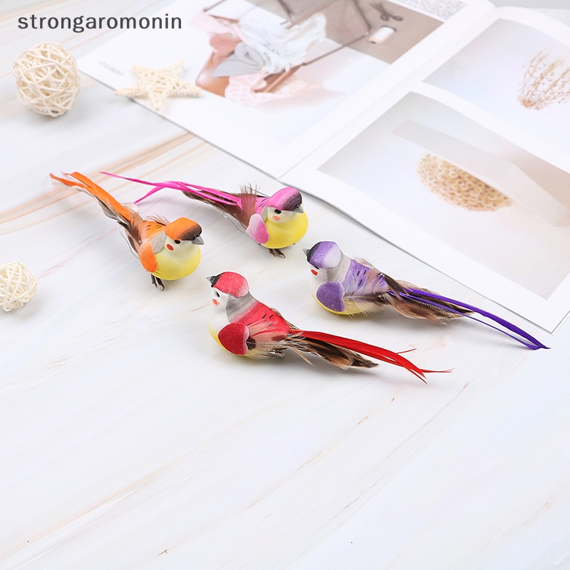 Tổ Chim Nhân Tạo mini Có Lông Vũ Dùng Trang Trí Nhà Cửa / Sân Vườn