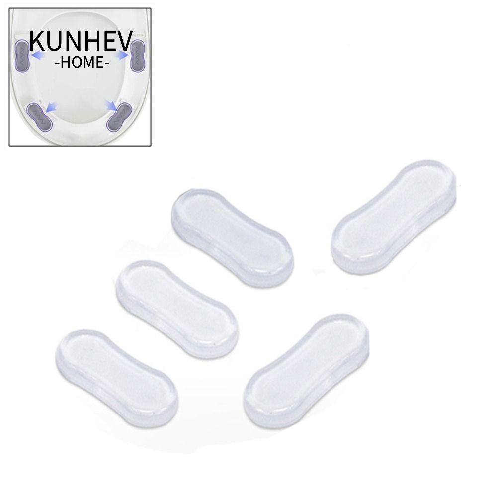 KUNHEV Bộ 5 Miếng Đệm Silicon Trong Suốt Thay Thế Cho Bệ Ngồi Toilet