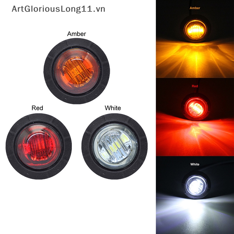 1 Đèn Tín Hiệu 24V 3LED 3 / 4 &quot;Ánh Sáng Trắng / Vàng Cho Xe Tải