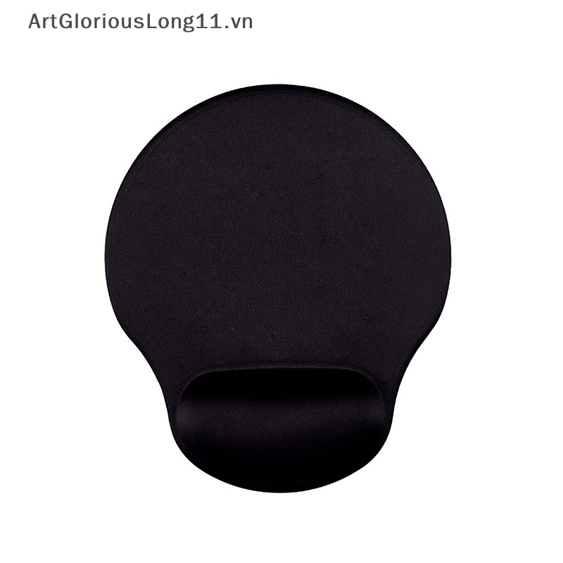 Tấm Lót Chuột Màu Đen Có Đệm Kê Cổ Tay Chống Trượt Cho PC Laptop
