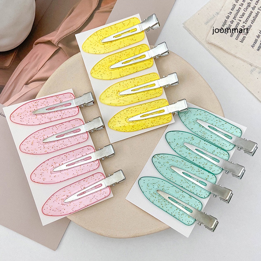 Bộ 4 Kẹp Tóc Acrylic Màu Sắc Tươi Sáng Siêu Nhẹ Không Trượt Dễ Sử Dụng