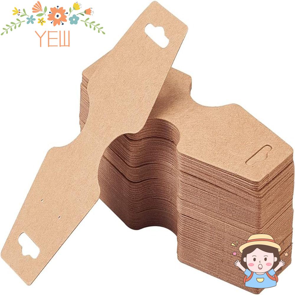 YEW Thẻ Giấy Kraft Màu Trắng / Đen / Nâu Treo Trang Trí Khuyên Tai Kraft