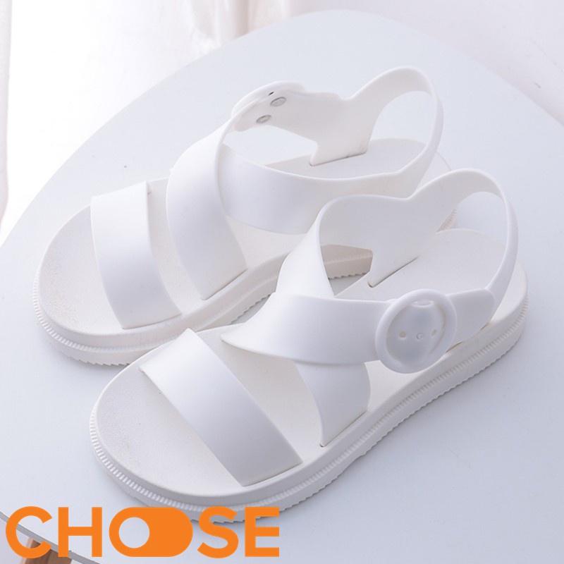Giày Nữ Choose GIÁ RẺ Sandal CHỐNG NƯỚC Cao Su Quai Chéo