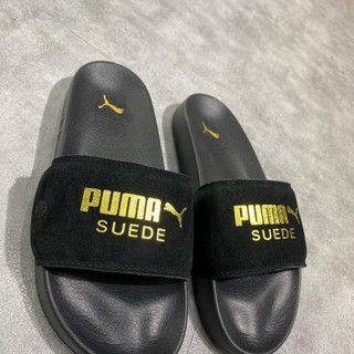 [Siêu Sale ] Dép P.u.m.a Suede Đen GOLD *Chính Hãng*