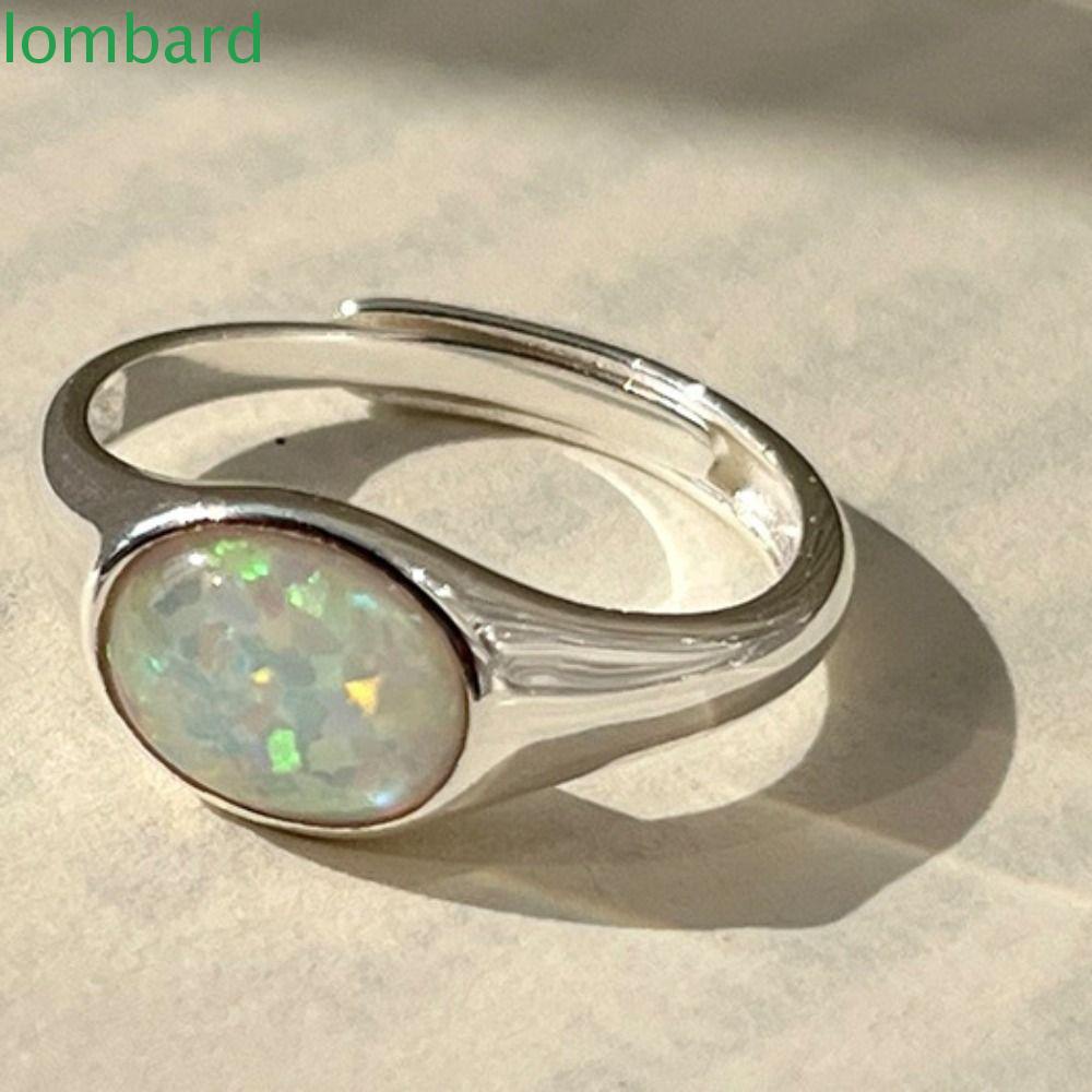 LOMBARD Nhẫn Hở Hình Vỏ Sò Phong Cách Hàn Quốc Cổ Điển Thời Trang Cho Nữ