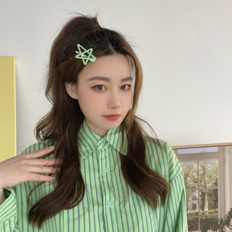 Kẹp Tóc Hình Ngôi Sao Nhiều Màu Sắc Dễ Thương Phong Cách Harajuku Y2K