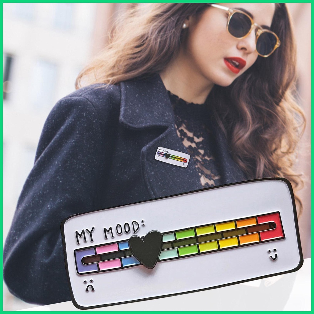 Ghim Cài Áo Hình Trái Tim Biểu Tượng Cảm Xúc Tâm Trạng Mới Cho jiwvn