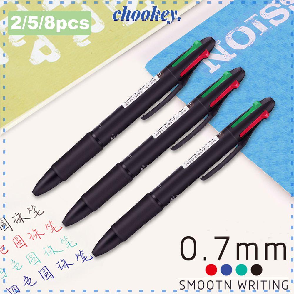 CHOOKEY 2 / 5 / 8 Bút Bi Nhiều Màu Ngòi 0.7mm