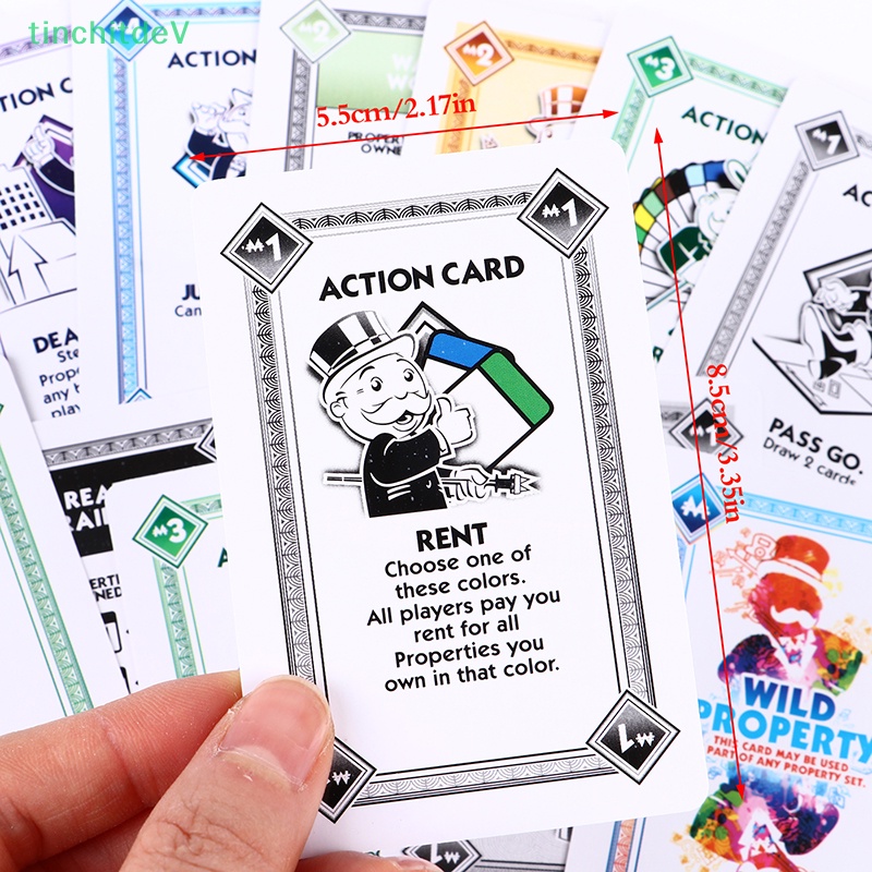 [TinchitdeV] Trò Chơi Thẻ Bài Monopoly Phiên Bản Tiếng Anh Dành Cho Gia Đình [Mới]