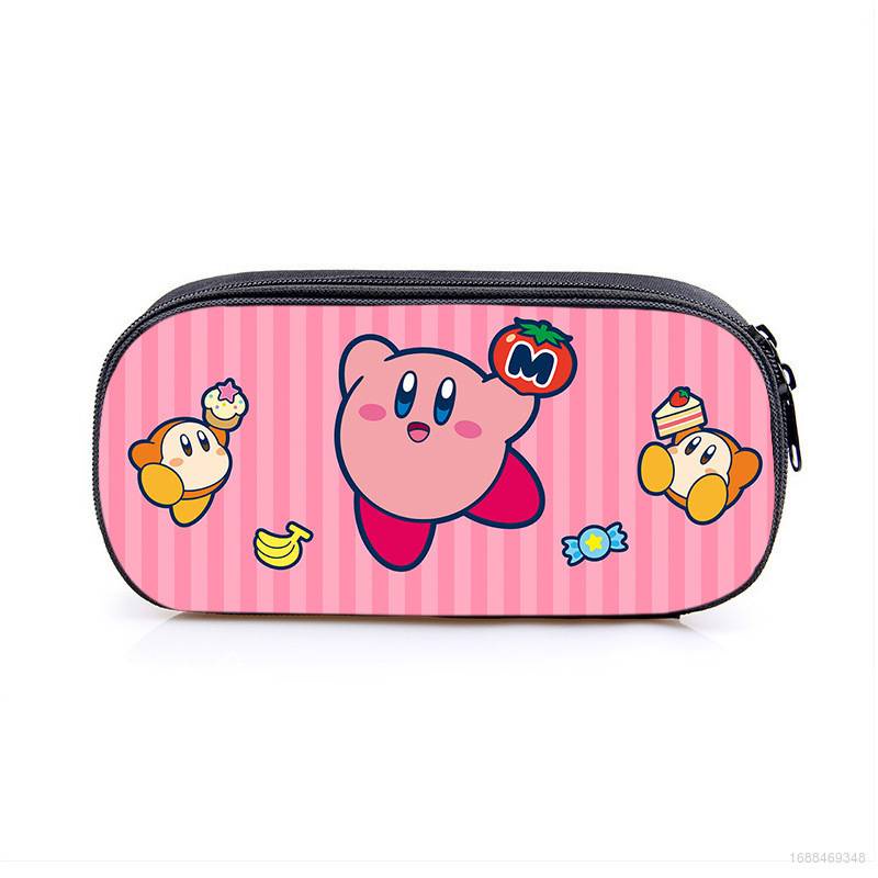 Túi Đựng Bút SY2 Một Lớp Có Khóa Kéo Họa Tiết Hoạt Hình Kirby Dễ Thương Cho Học Sinh