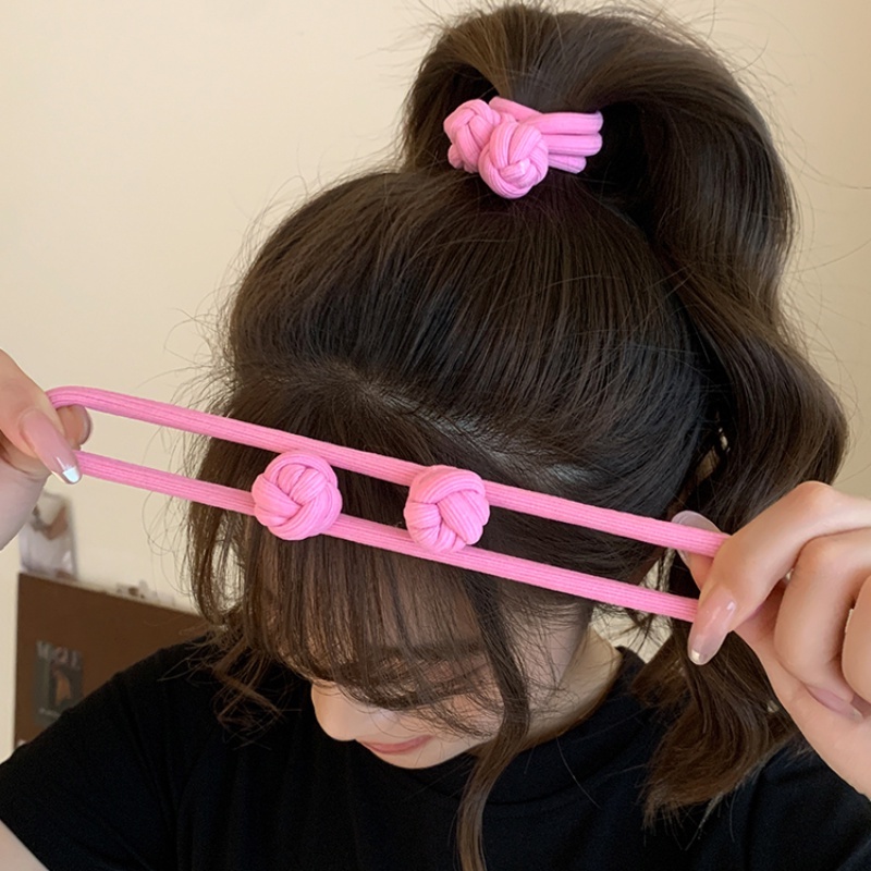 Dây Buộc Tóc Da Màu Hồng Xinh Xắn Cho Bé Gái