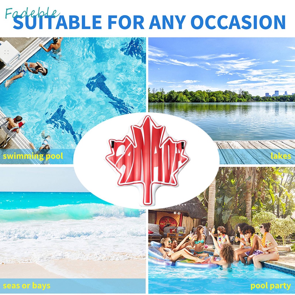 Phao Bơi Bơm Hơi Bằng PVC Hình Chiếc Lá Xinh Xắn