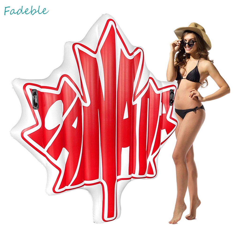 Phao Bơi Bơm Hơi Bằng PVC Hình Chiếc Lá Xinh Xắn