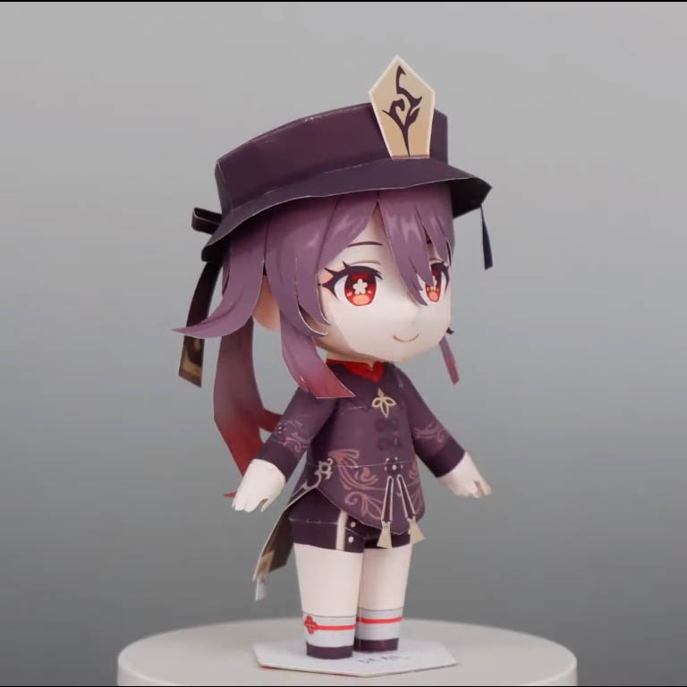 Mô hình giấy anime girl Chibi Hutao game