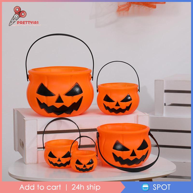 Xô Đựng Kẹo Có Tay Cầm Trang Trí Halloween