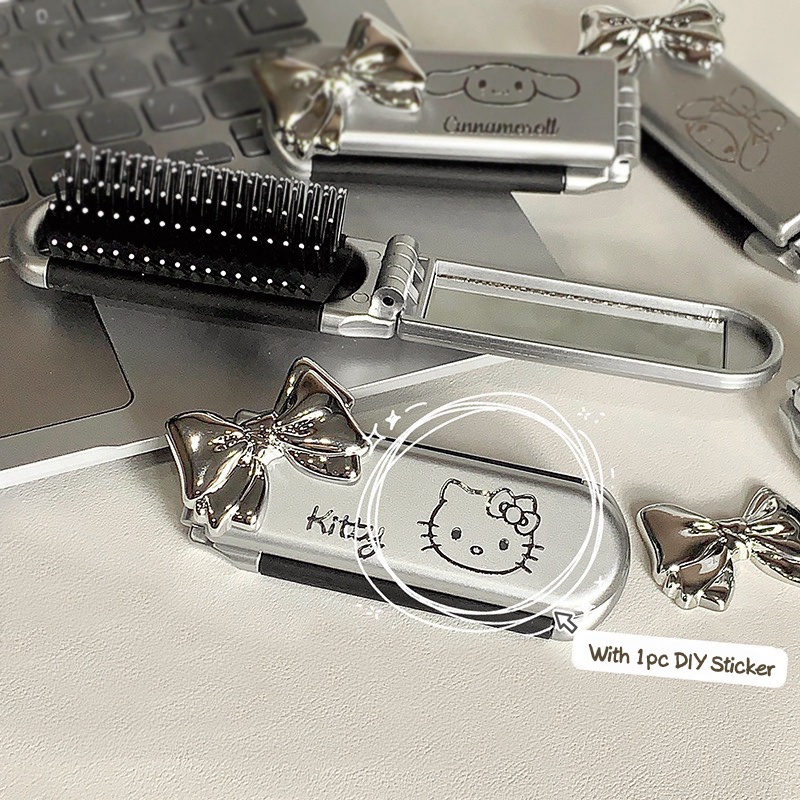 Gương Trang Điểm Hình Hoạt Hình Thắt Nơ Dễ Thương Dùng Làm Quà Tặng Sinh Nhật