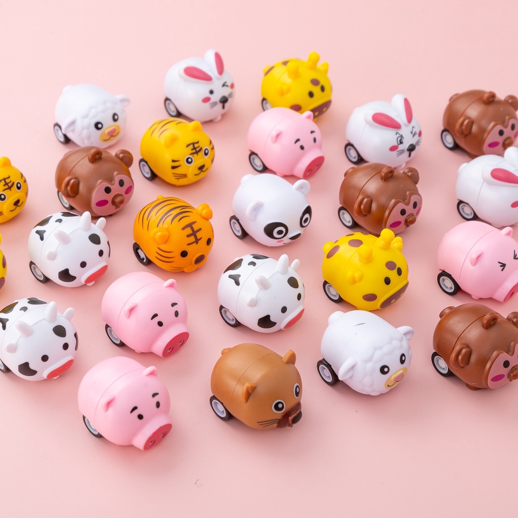 Xe mini hình động vật cute quán tính chạy đà không cần pin dễ thương đồ chơi cho bé 2-6 tuổi -Mingo