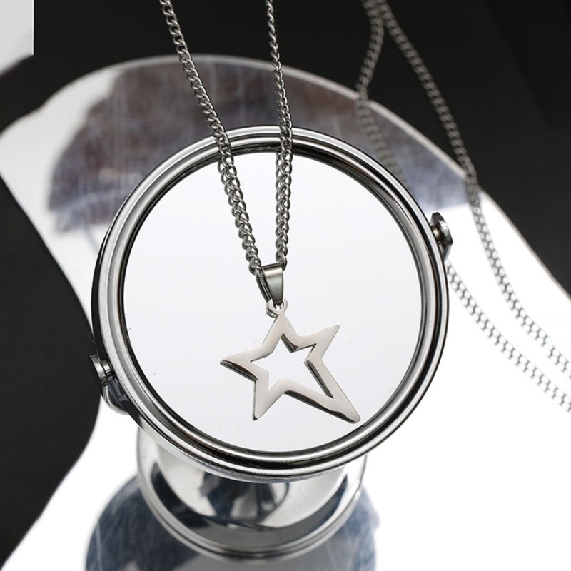 Vòng cổ Hình Ngôi Sao Năm Cánh Bằng Thép Không Gỉ Phong Cách Hip hop Hàn Quốc