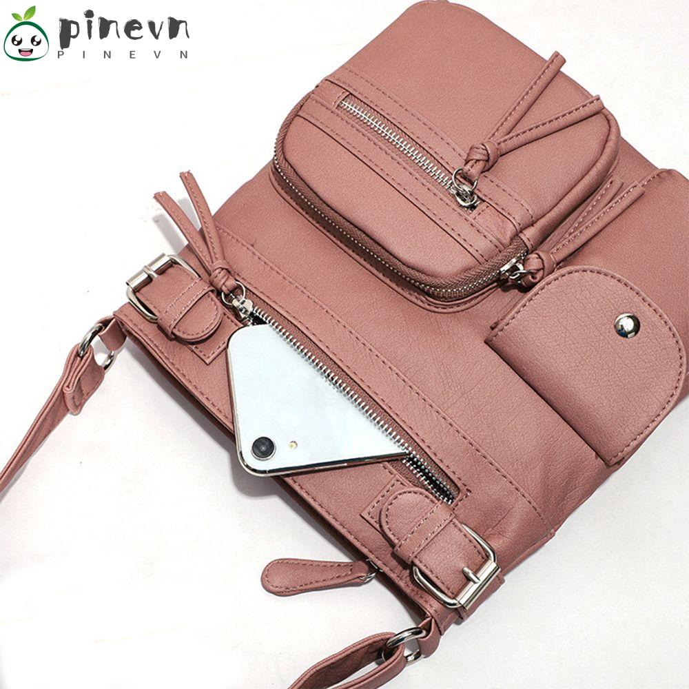 PINEVN Túi Xách Thời Trang Thu Đông Phong Cách Vintage Dành Cho Nữ