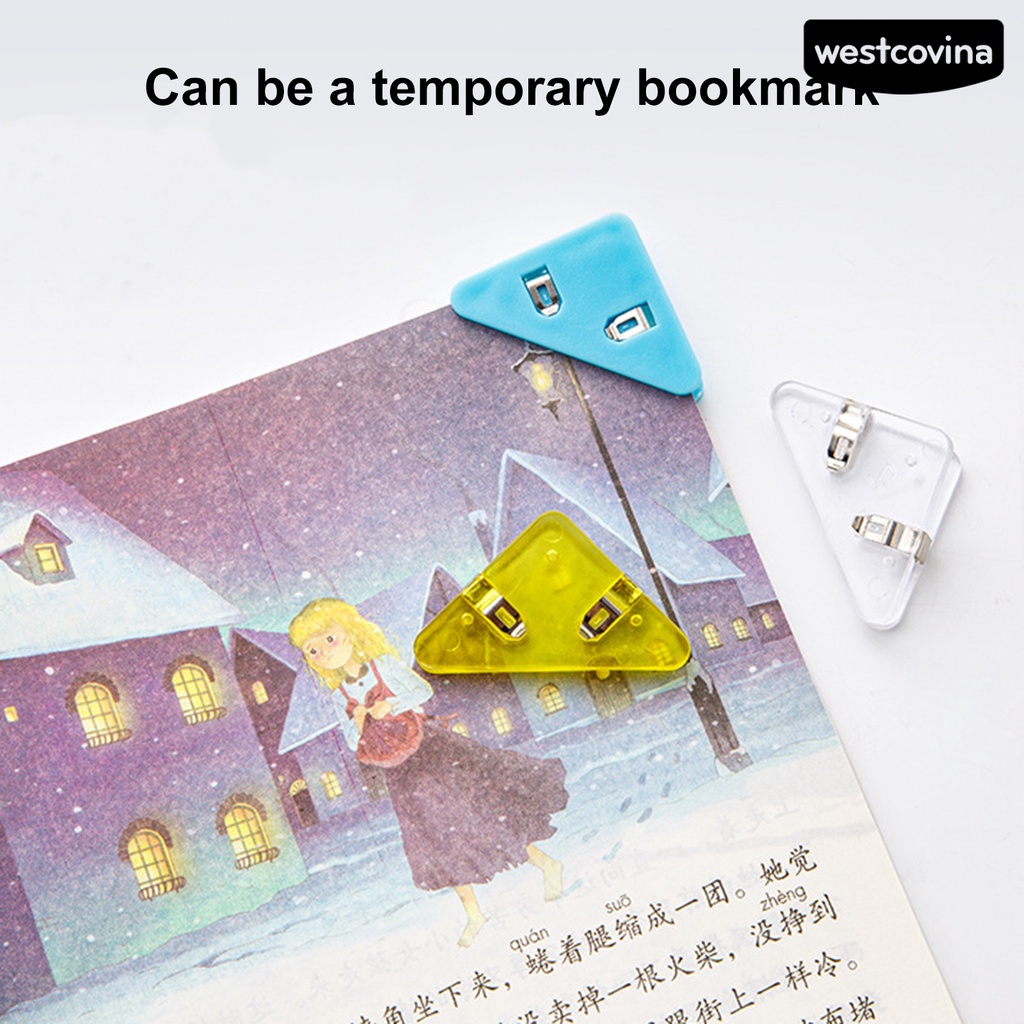 [WSTN]✎Set 5 Kẹp Góc Tam Giác Trong Suốt Đa Năng Tiện Dụng